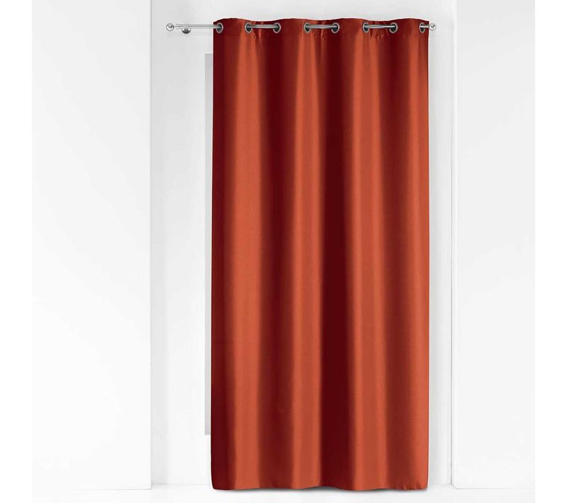 Rideau à Oeillets "essentiel" 140x260cm Terracotta