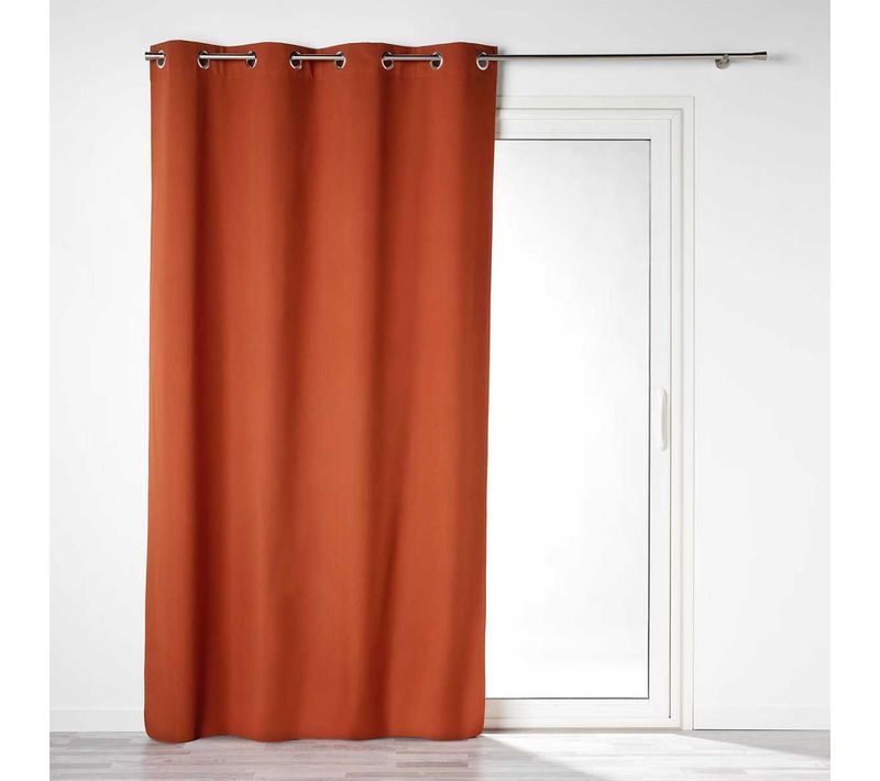 Rideau Occultant "obscure" 140x260cm Terracotta
