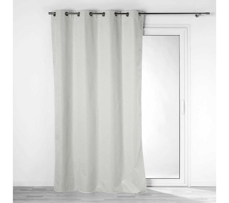 Rideau Occultant "darko" 140x260cm Gris Clair