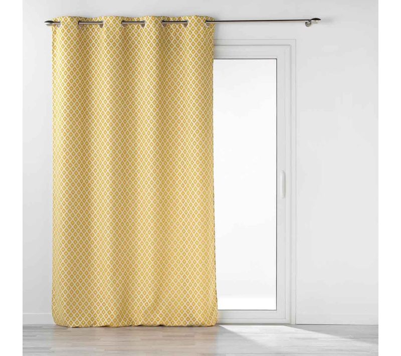 Rideau à Oeillets "mariella" 140x260cm Ocre