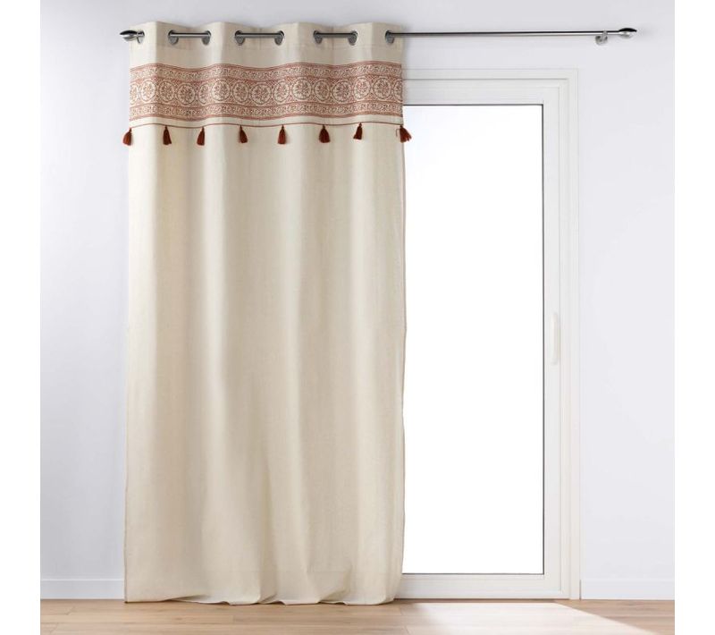 Rideau à Oeillets "isalina" 140x240cm Terracotta