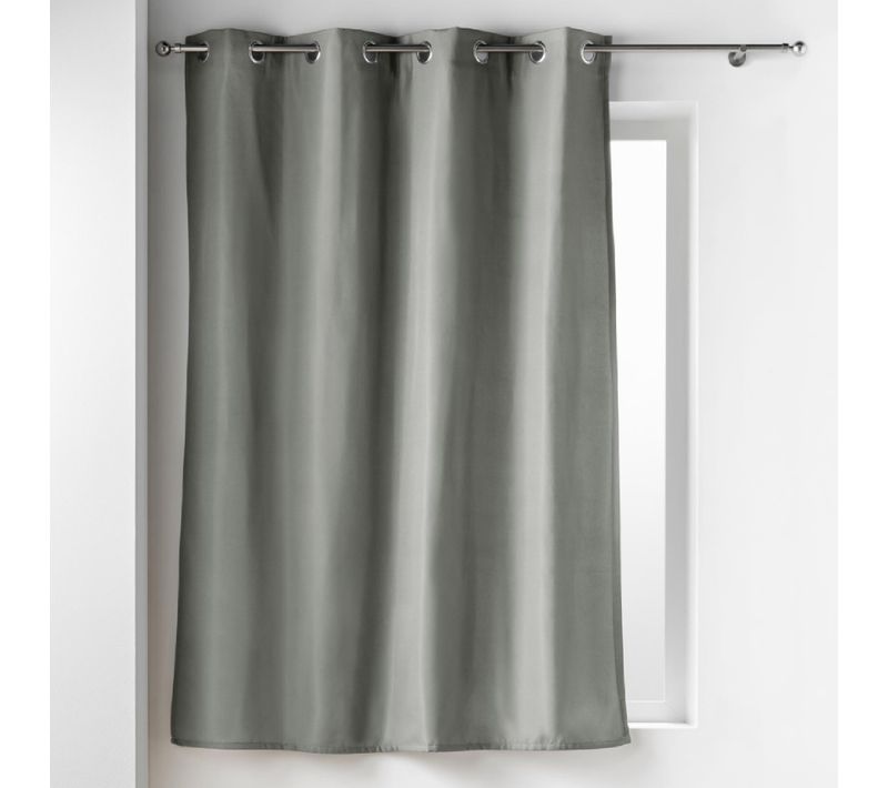 Rideau Court Isolant Thermique - 135x180 Cm - Gris