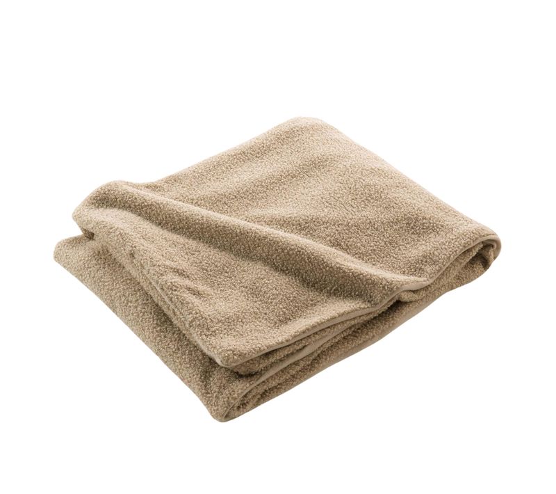 Plaid Bouclette Unie Wooly Beige 180x220 Cm