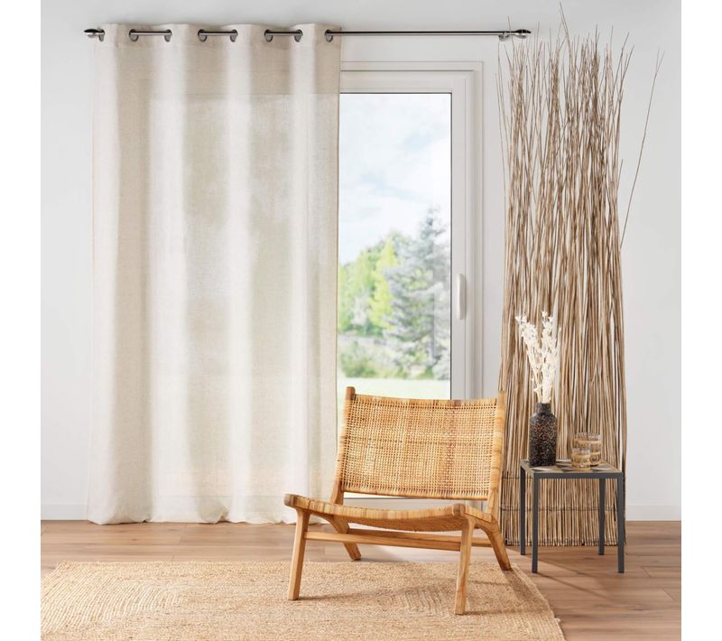 Rideau Effet Chiné Pauline 140x240 Cm Naturel