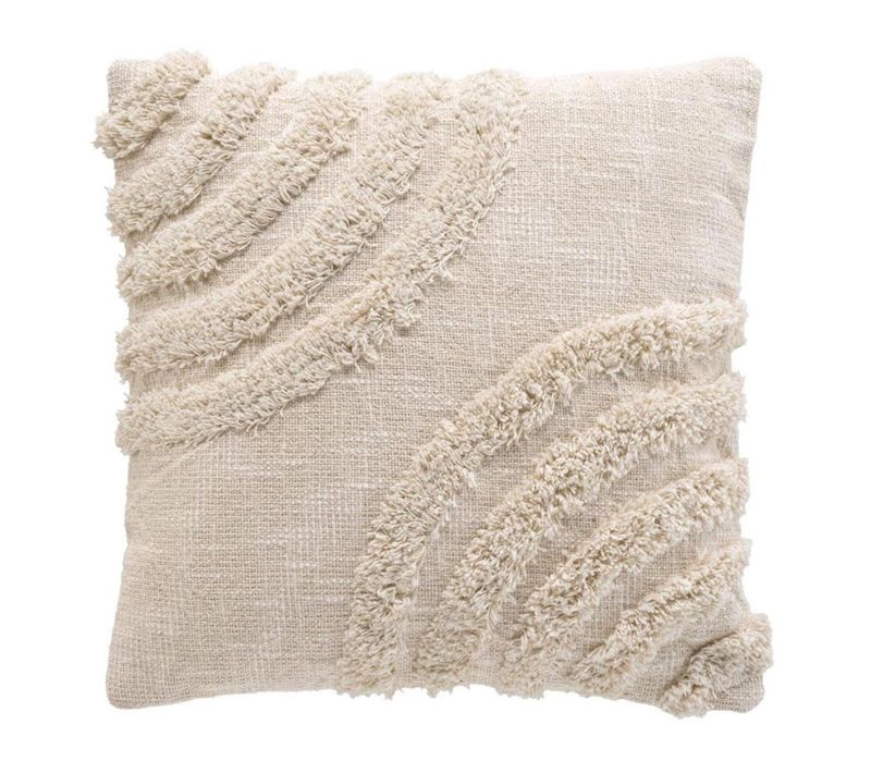 Housse De Coussin Tuftée "silio" 40x40cm Naturel