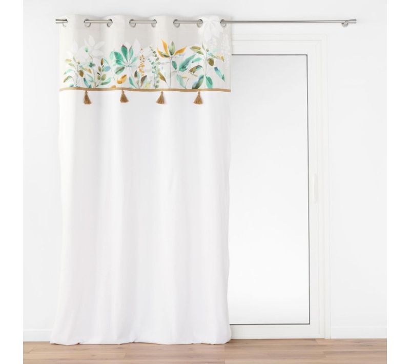 Rideau à Oeillets Avec Pompons "dilaris" 140x240cm Multicolore