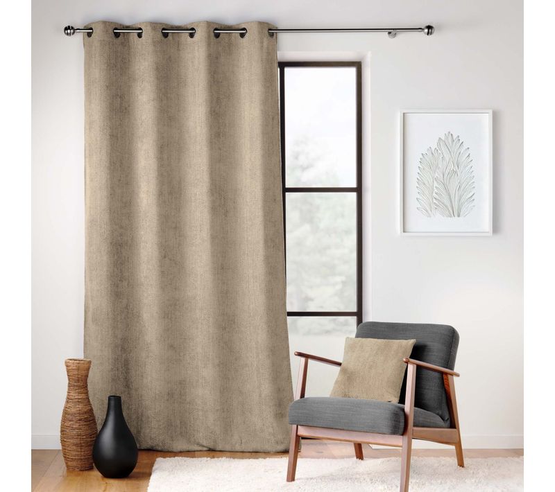 Rideau Obscurcissant Velours 140x260 Leo Sable