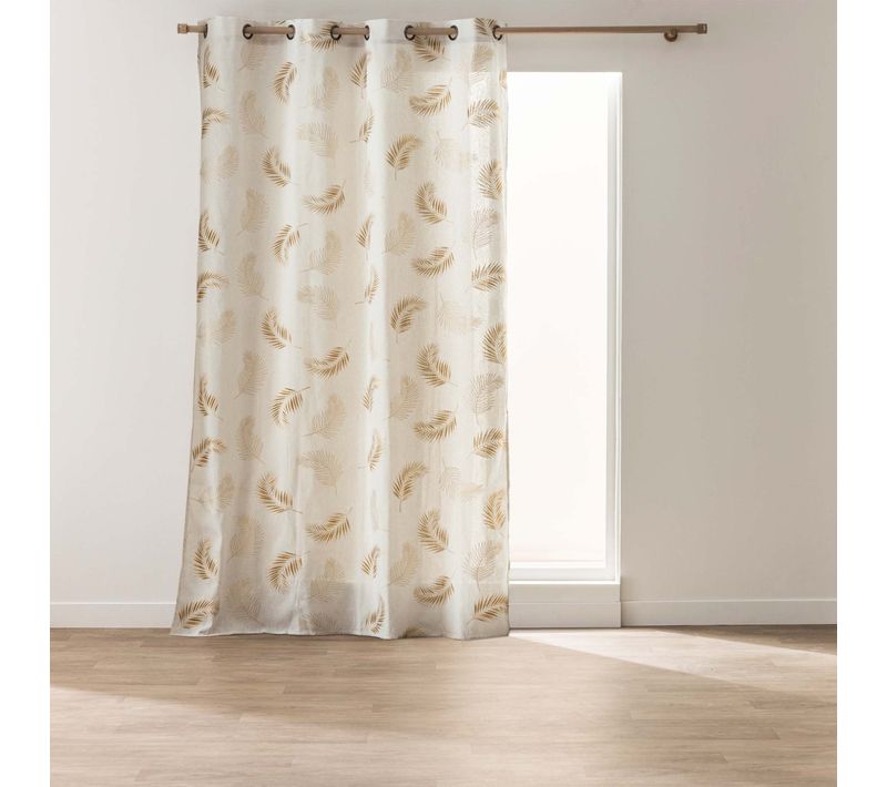 Rideau à Oeillets "isadora" 140x240cm Beige et Ocre