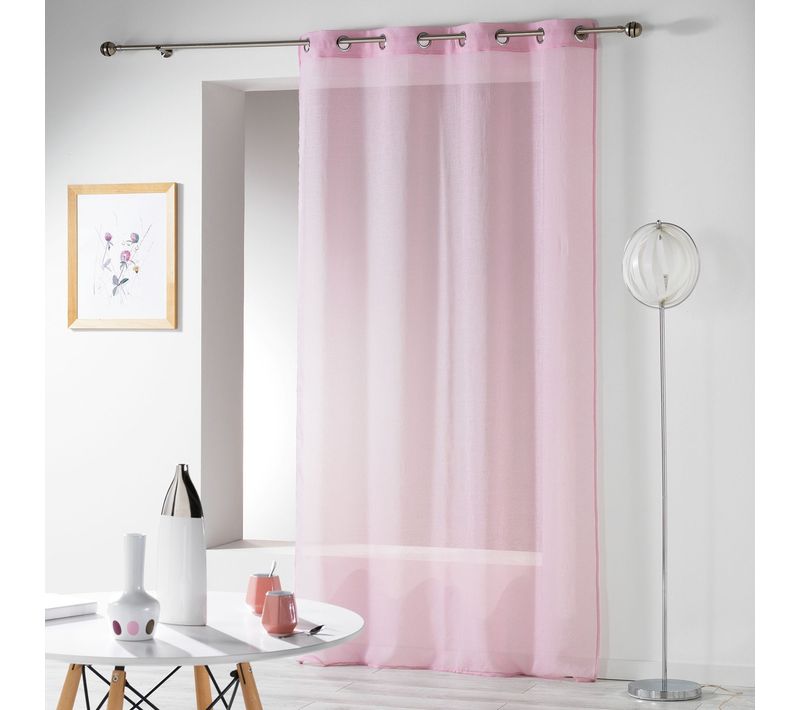 Rideau Voilage "telma" 140x280cm Rose