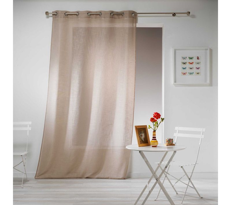 Rideau Voilage "haltona" 140x280cm Noisette