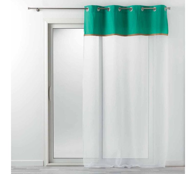 Rideau Voilage à Oeillets "kelonia" 140x280cm Vert
