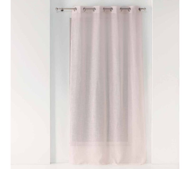 Rideau Voilage à Oeillets "zazy" 140x240cm Rose