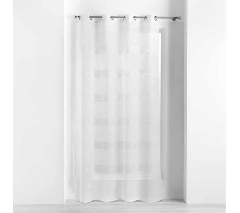 Rideau Voilage à Oeillets "ajourela" 140x240cm Blanc