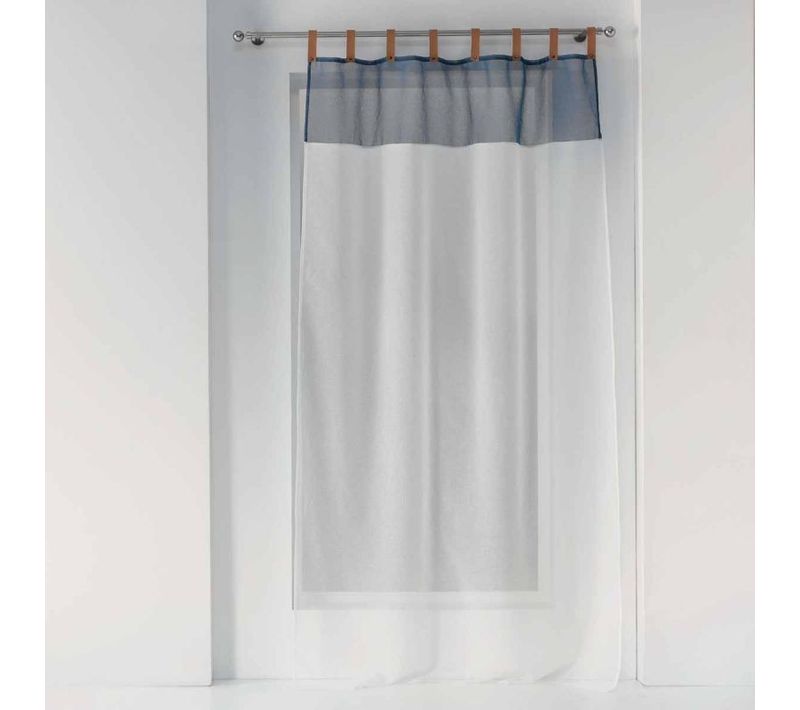 Rideau Voilage à Passants "loft Atelier" 140x240cm Bleu