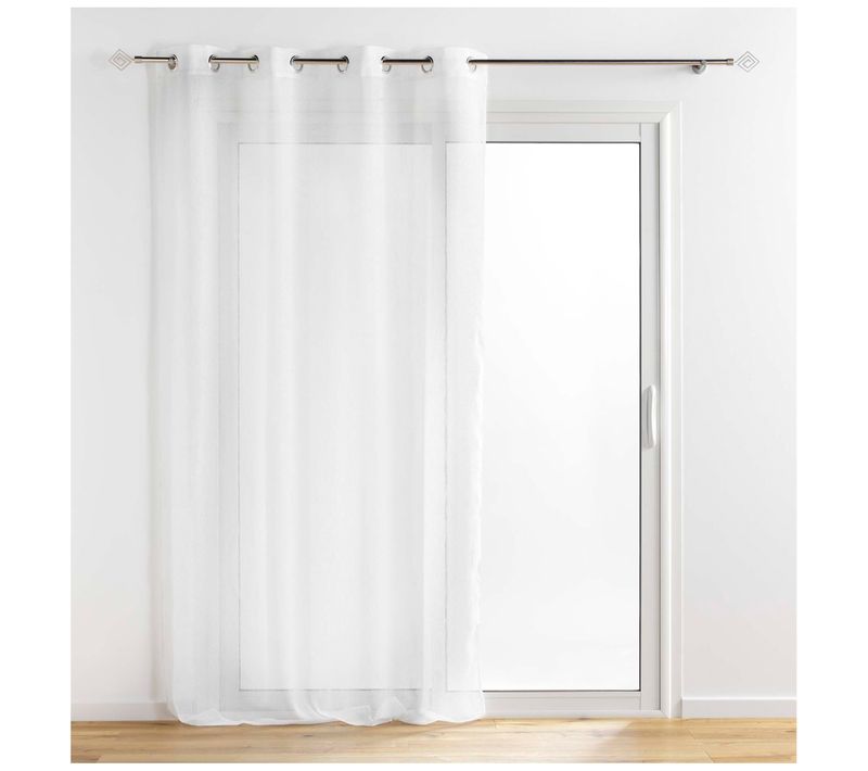 Voilage 140x240 cm SUNLINE Blanc/Argent