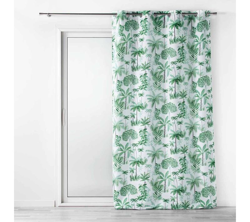 Rideau Voilage à Oeillets "amazonia" 140x240cm Vert