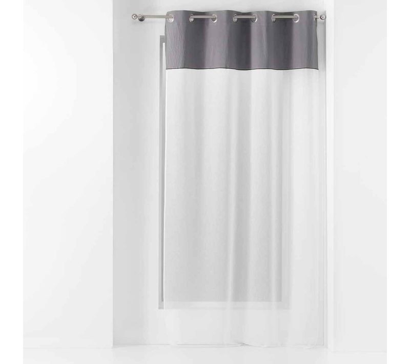 Rideau Voilage à Oeillets "jolibel" 137x240cm Gris
