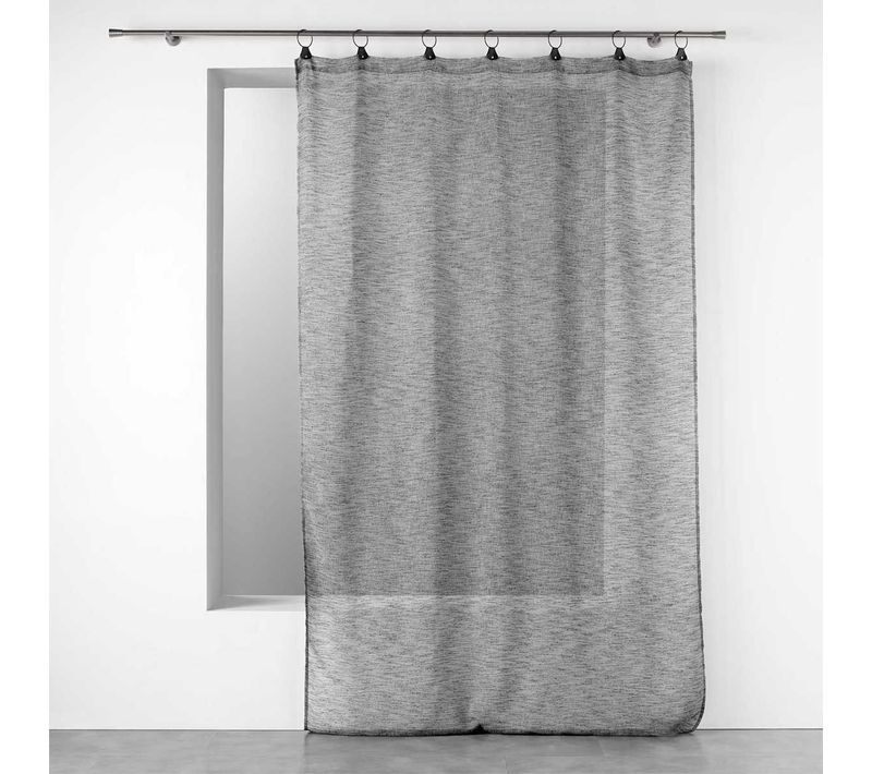 Rideau Voilage à Anneaux "linka" 140x240cm Anthracite
