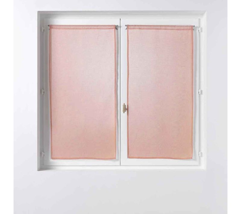 Paire De Voilages "sandra" 60x160cm Rose