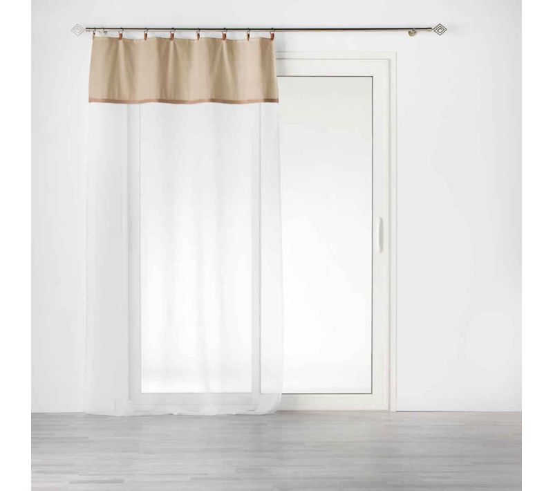 Rideau Voilage à Anneaux "leana" 140x240cm Beige