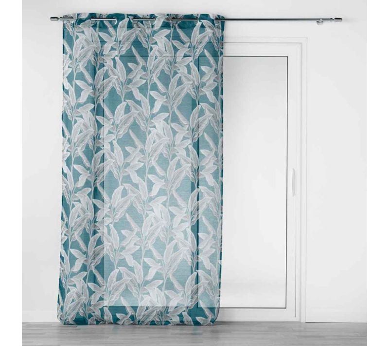 Rideau Voilage à Oeillets "isibelle" 140x240cm Bleu