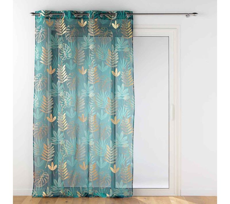 Rideau Voilage à Oeillets "ornella" 140x240cm émeraude