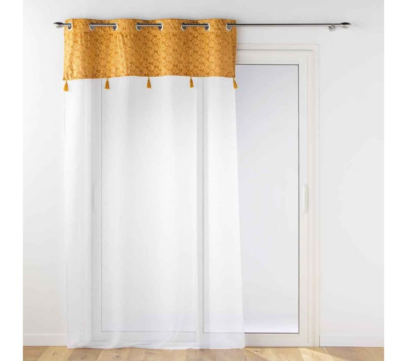 Rideau Voilage à Oeillets "evie" 140x280cm Ocre