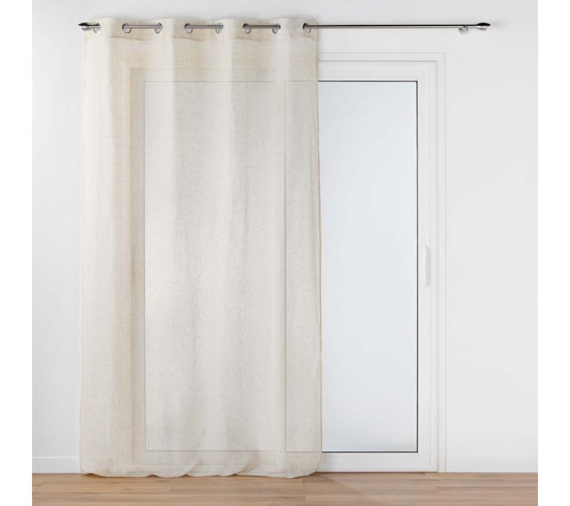 Rideau Voilage à Oeillets "aline" 140x240cm Beige