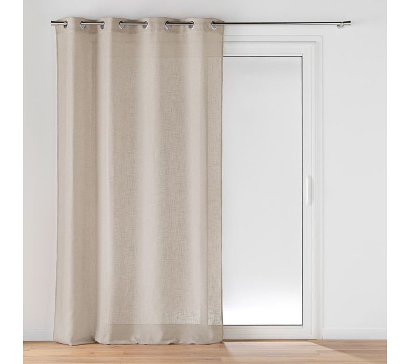Rideau Voilage à Oeillets "cloris" 140x240cm Taupe