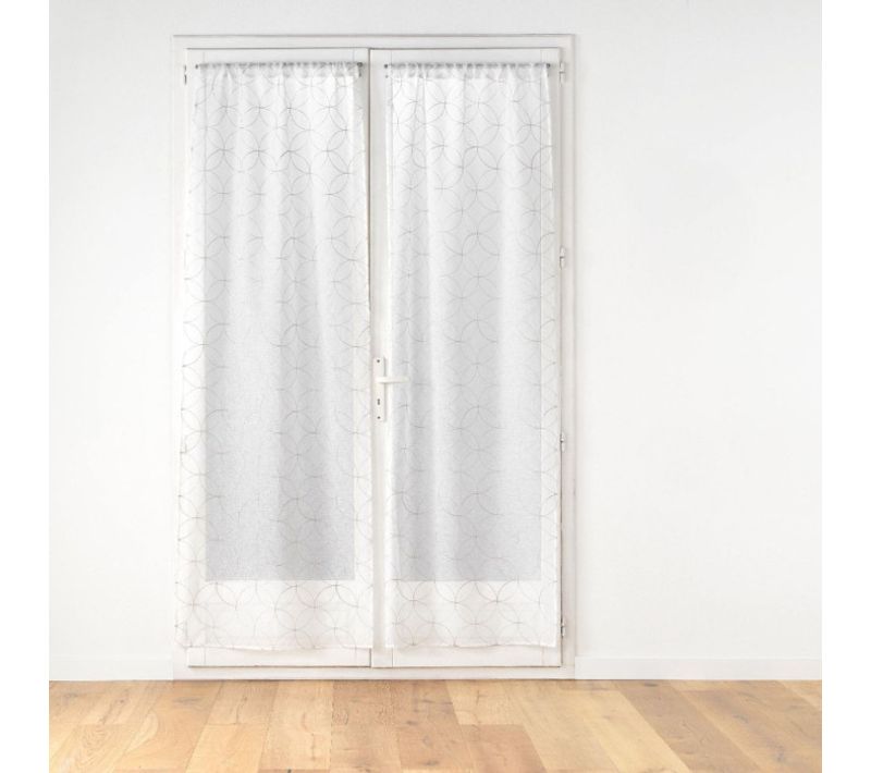 Paire De Voilages Passe-tringle "olympia" 70x240cm Gris