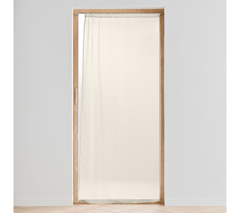 Voilage Grande Fenêtre - Effet Lin Tissé - 90x200 Cm - Lin