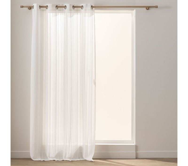Rideau Voilage à Oeillets "zaho" 140x280cm Blanc
