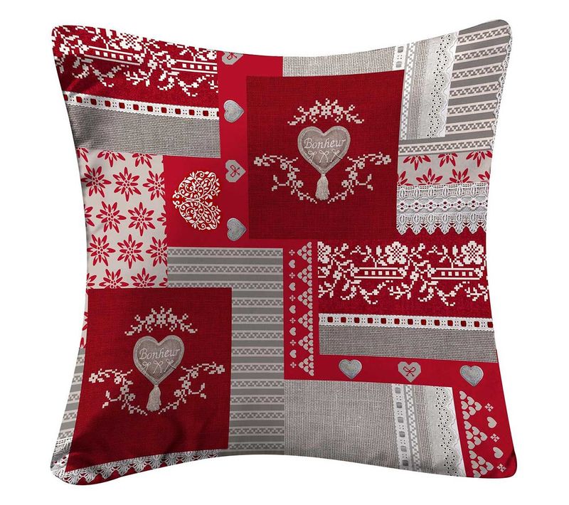 Housse De Coussin "sweet Heart" 60x60cm Gris