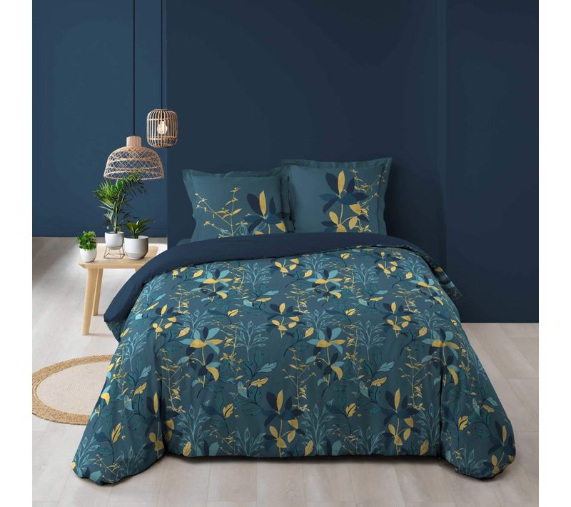 Parure De Lit Graminella Bleu Canard 240x220