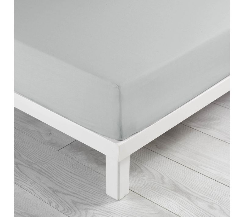 Drap Housse En Coton Biologique Gris 160x200