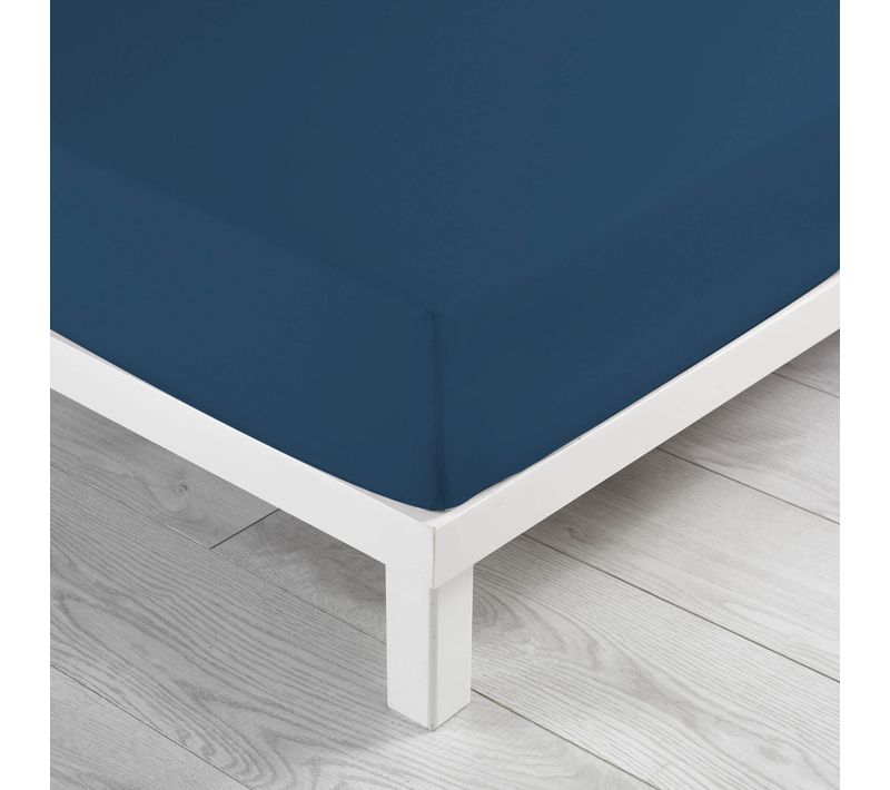 Drap Housse En Coton Biologique Bleu 180x200