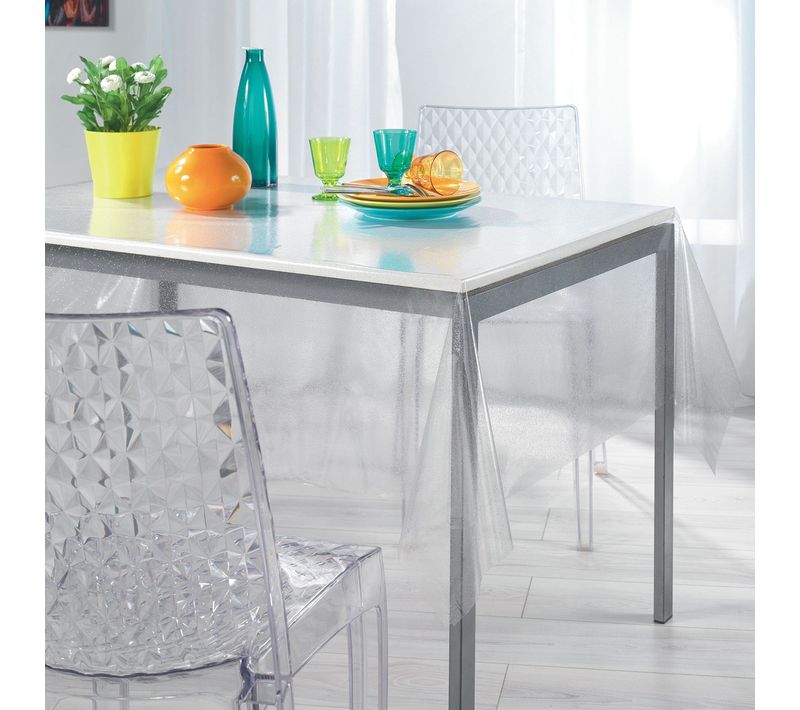 Nappe Cristal "paillette" 140x240cm Transparent
