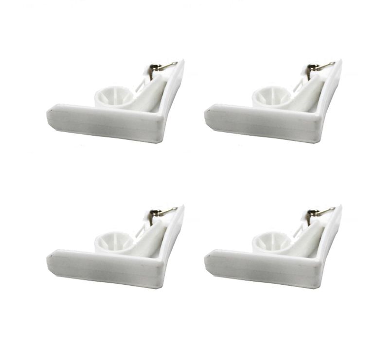 Lot De 4 Pinces Pour Nappe "windy Ii" 6cm Blanc