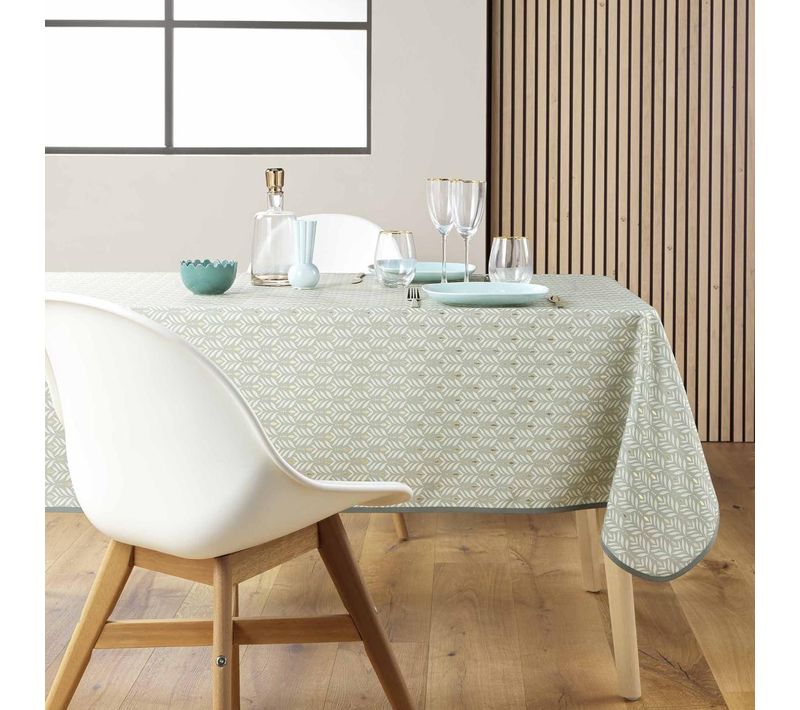 Nappe Imprimé "piana" 145x240cm Sauge