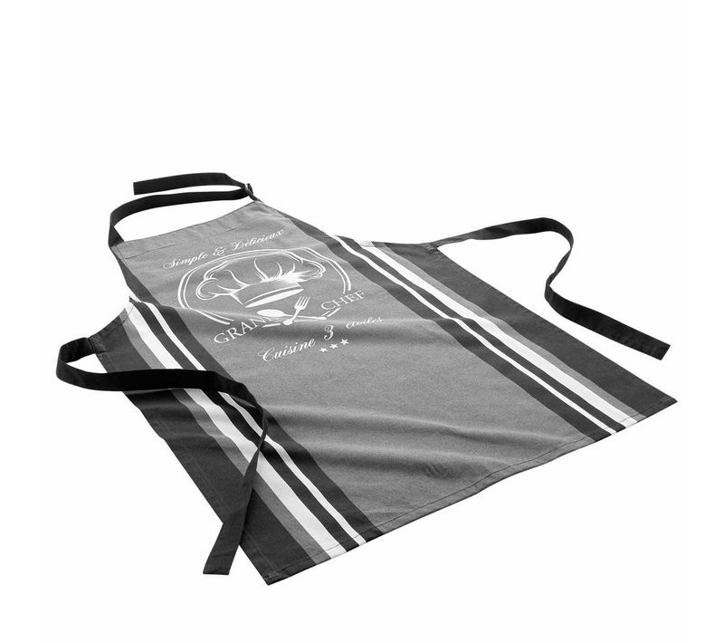 Tablier De Cuisine "grand Chef" 60x84cm Gris