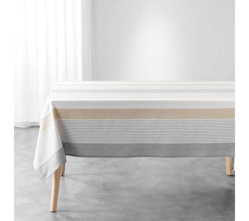 Nappe De Table Imprimée "iliade" 140x240cm Gris