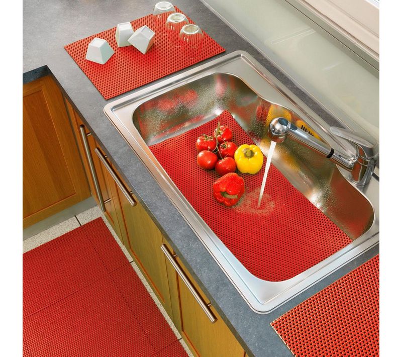 Tapis Multi-usage En Pvc "tubulo" 43x65cm Rouge