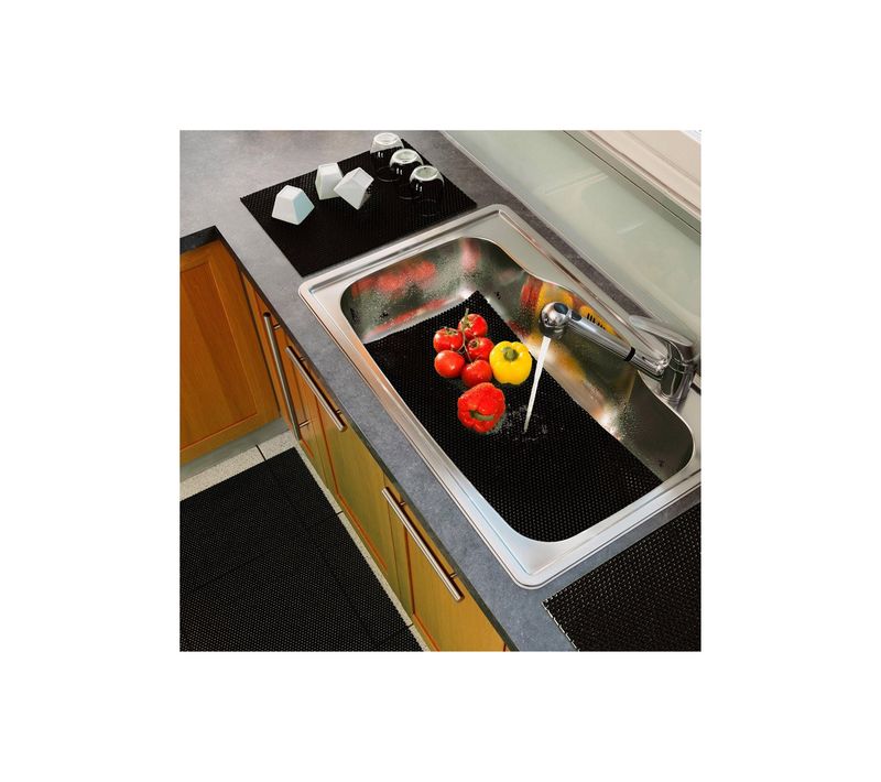 Tapis Multi-usage En Pvc "tubulo" 32x43cm Noir