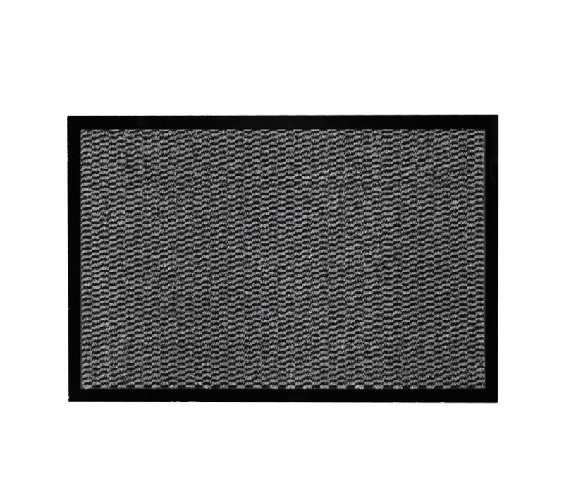 Tapis D'entrée Anti-poussière "julius" 40x60cm Noir et Gris