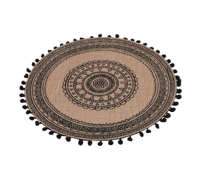 Set De Table En Jute "renata" 38cm Noir