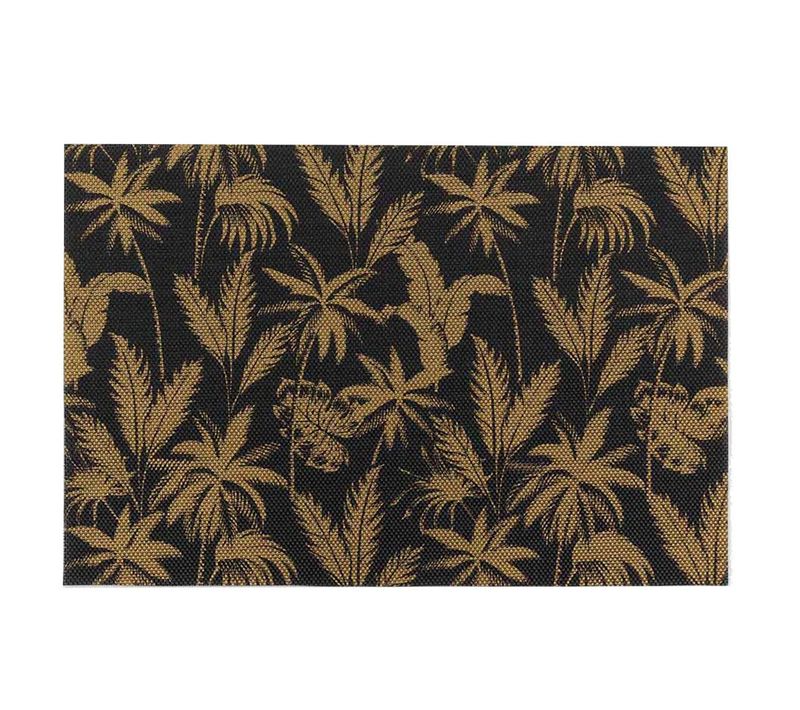 Set De Table "feuillor" 28x43cm Noir et Or