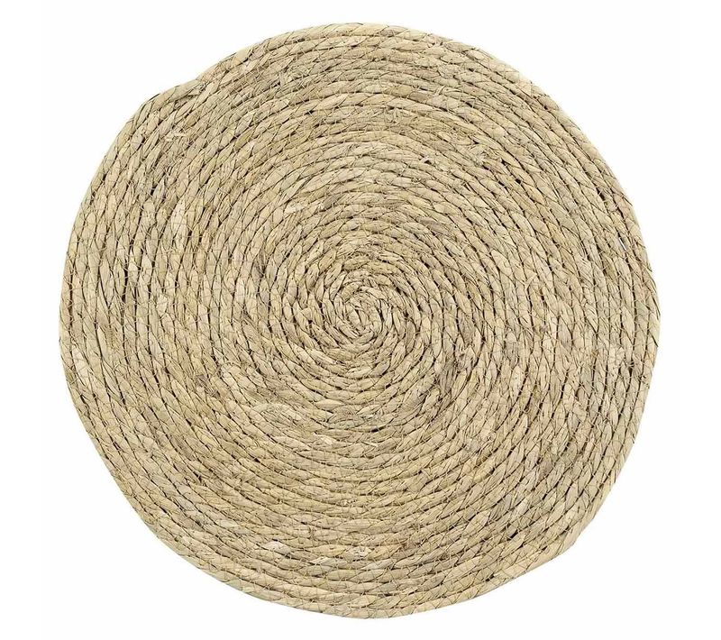 Set De Table Rond "paille De Jonc" 38cm Naturel