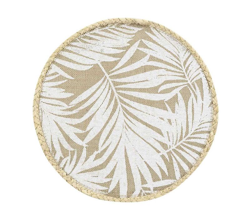 Set De Table Rond En Jute "palam" 38cm Naturel