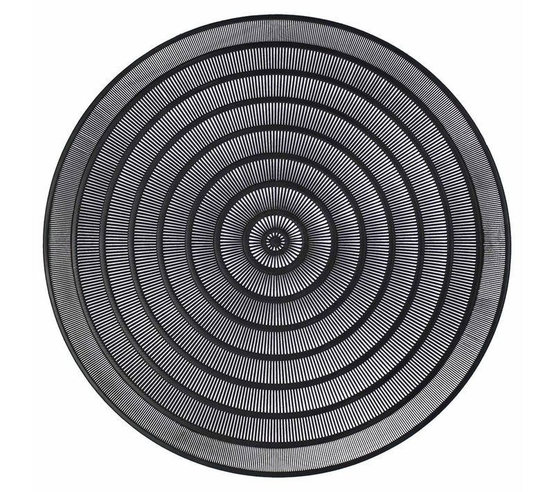 Set De Table Rond Ajouré "oriental" 40cm Noir
