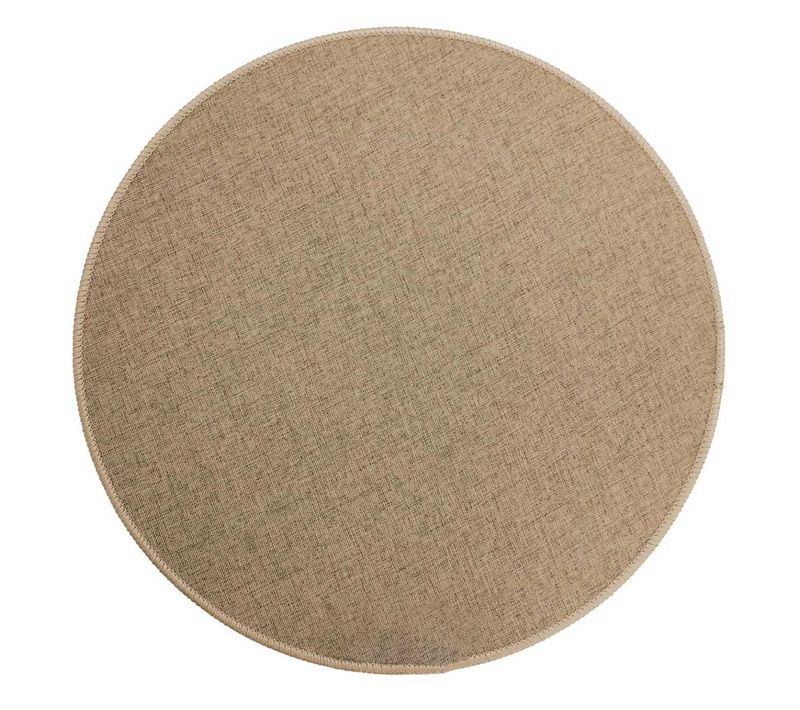 Set De Table Rond Tissé "edward" 38cm Taupe